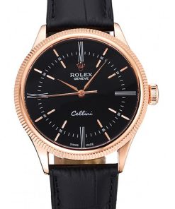 Superclone Rolex Cellini 39mm Black Dial 622656