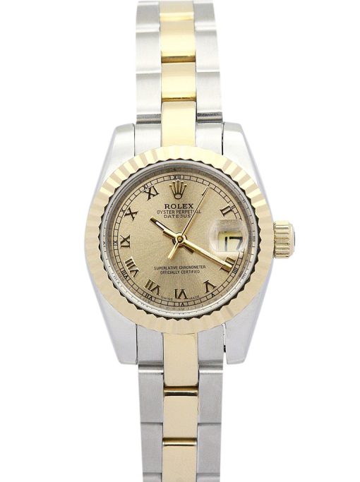 Rolex Lady-Datejust 26mm Yellow Gold Dial 179163