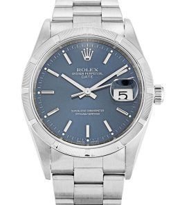 Rolex Oyster Perpetual Date 34mm Blue Dial 15210