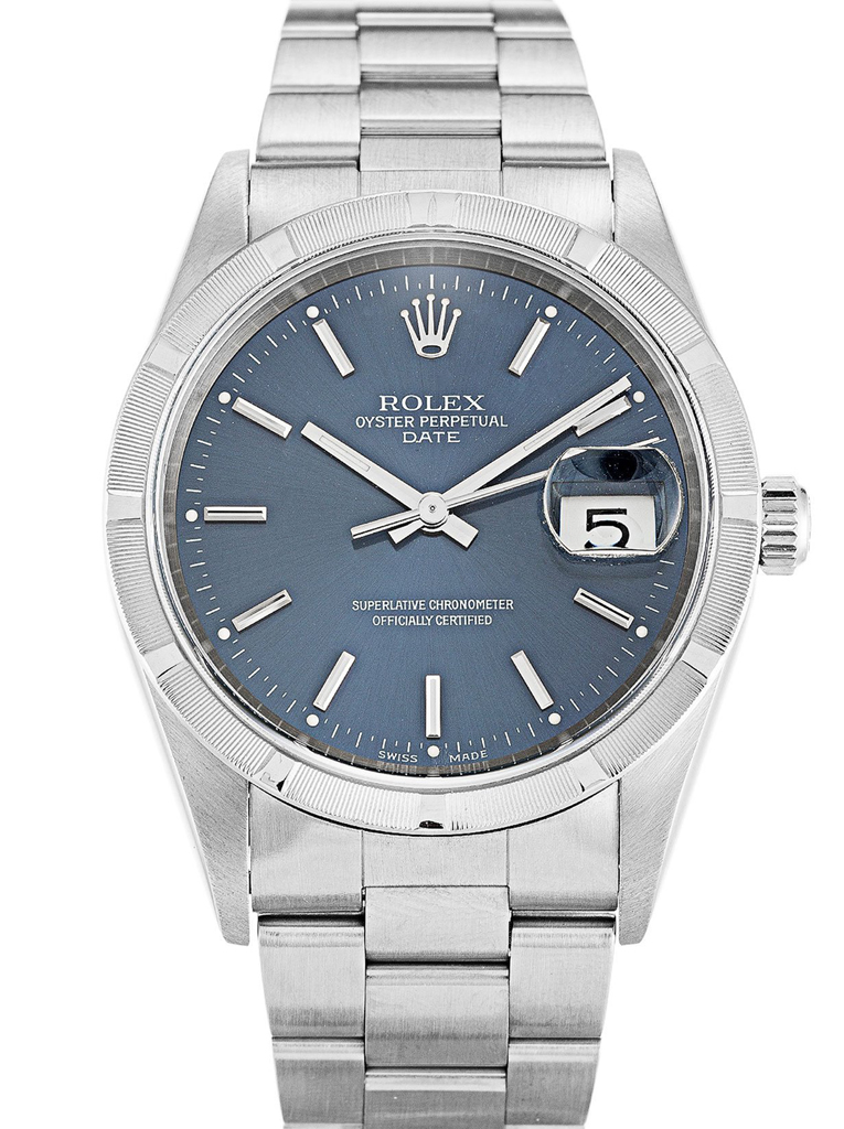 Rolex Oyster Perpetual Date 34mm Blue Dial 15210