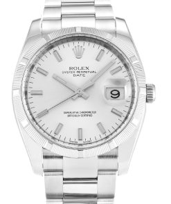 Rolex Oyster Perpetual Date 34mm Silver Dial 115210