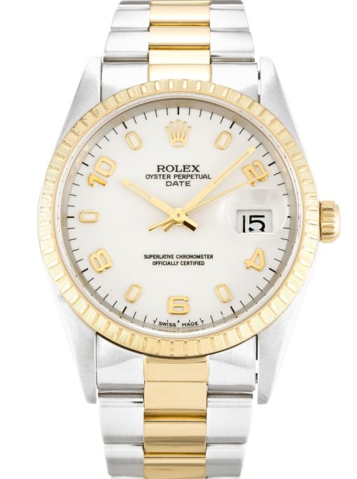 Rolex Oyster Perpetual Date 34mm White Dial 15223