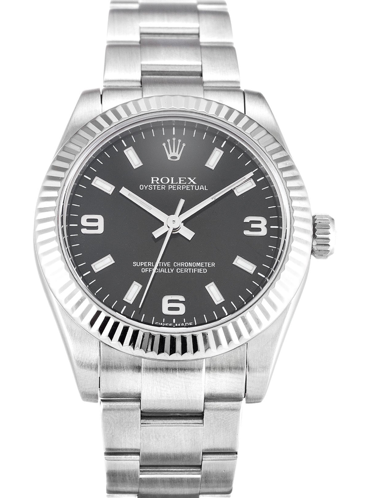 Rolex Oyster Perpetual Lady 31mm Black Dial 177234