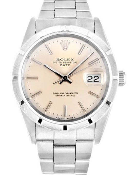 Rolex Oyster Perpetual Date 34mm Silver Dial 15210