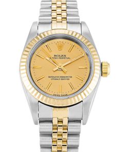 Rolex Oyster Perpetual Lady 24mm Gold Dial 76193