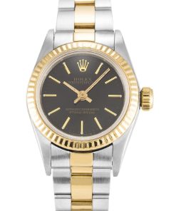 Rolex Oyster Perpetual Lady 24mm Black Dial 67193