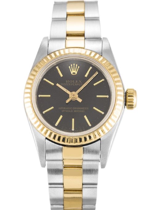 Rolex Oyster Perpetual Lady 24mm Black Dial 67193