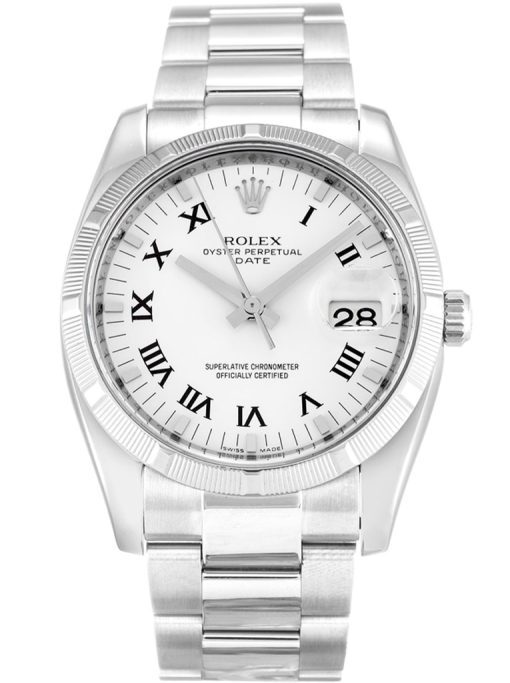 Rolex Oyster Perpetual Date 34mm White Dial 115210