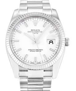 Rolex Oyster Perpetual Date 34mm White Dial 115234