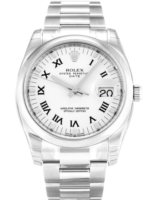 Rolex Oyster Perpetual Date 34mm White Dial 115200