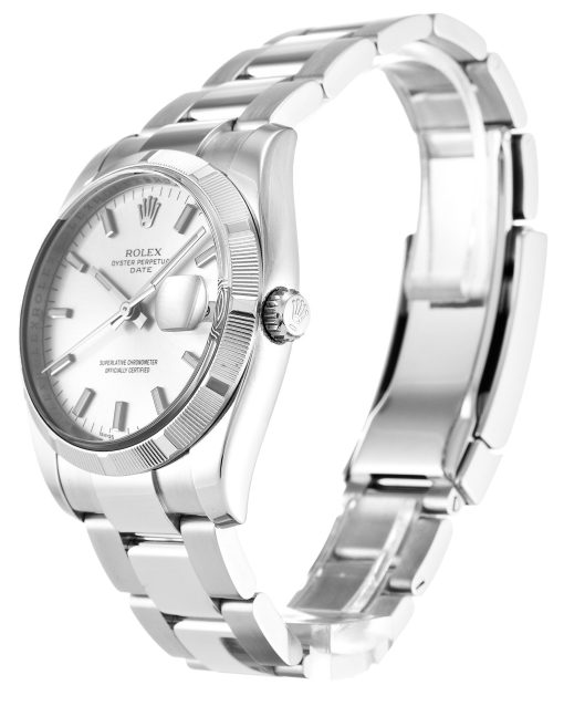 Rolex Oyster Perpetual Date 34mm Silver Dial 115210