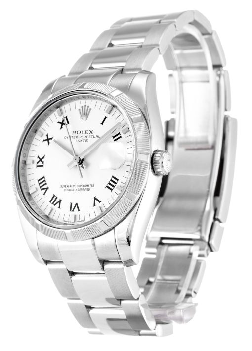 Rolex Oyster Perpetual Date 34mm White Dial 115210