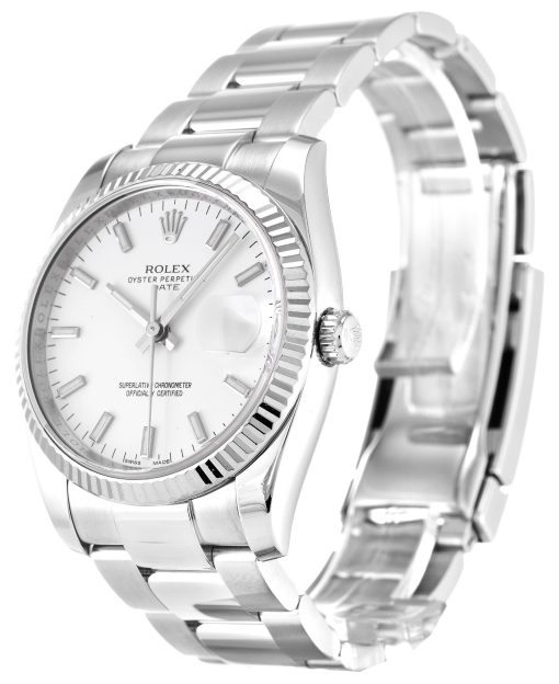 Rolex Oyster Perpetual Date 34mm White Dial 115234