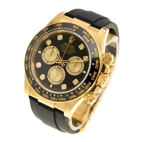 Superclone Rolex Daytona 40 mm Black Dial Yellow Gold 126518LN