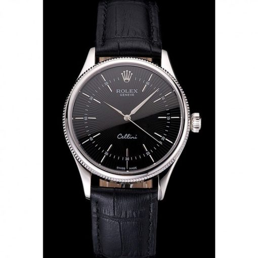 Superclone Rolex Cellini 38mm Black Dial REP016809 - Image 2