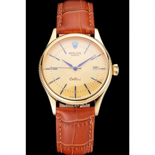 Superclone Rolex Cellini 38mm Gold Dial REP016797 - Image 2