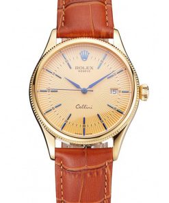 Superclone Rolex Cellini 38mm Gold Dial REP016797