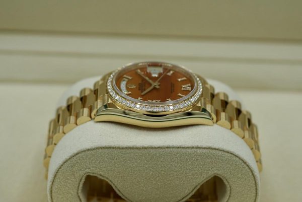 Superclone Rolex Day-Date 36 mm Carnelian Dial 128348RBR