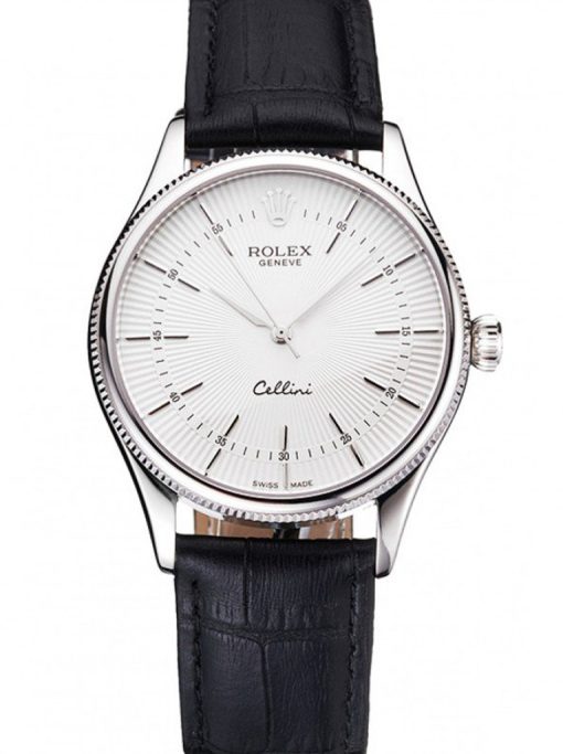 Superclone Rolex Cellini 38mm White Dial REP016805