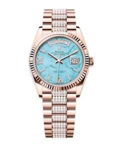 Superclone Rolex Day-Date 36 mm Turquoise Dial 128235