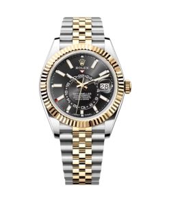 Superclone Rolex Sky-Dweller 42 mm Bright black Dial 336933