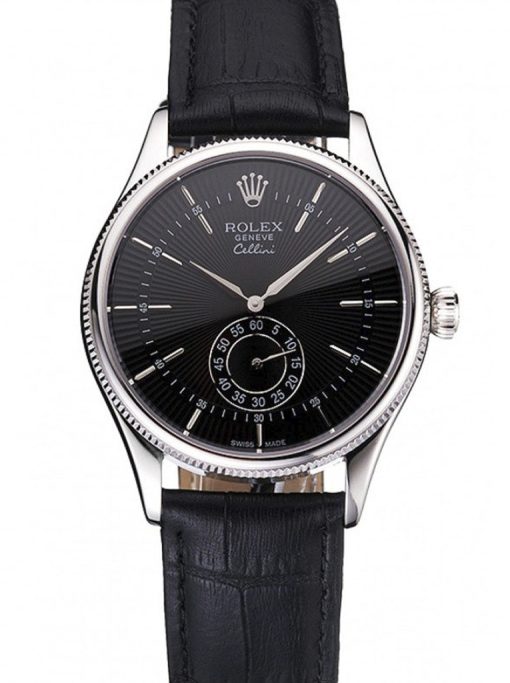 Superclone Rolex Cellini 38mm Black Dial REP016790