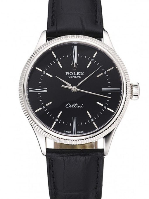 Superclone Rolex Cellini 39mm Black Dial 622654