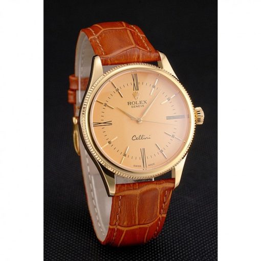 Superclone Rolex Cellini 38mm Gold Dial REP016798 - Image 3