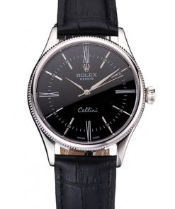 Superclone Rolex Cellini 38mm Black Dial REP016804