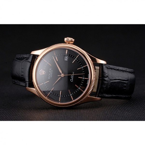 Superclone Rolex Cellini 38mm Black Dial REP016799