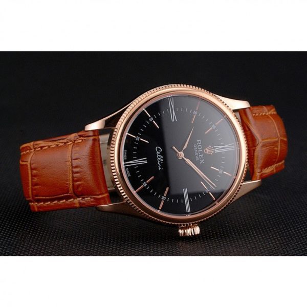 Superclone Rolex Cellini 38mm Black Dial REP016794