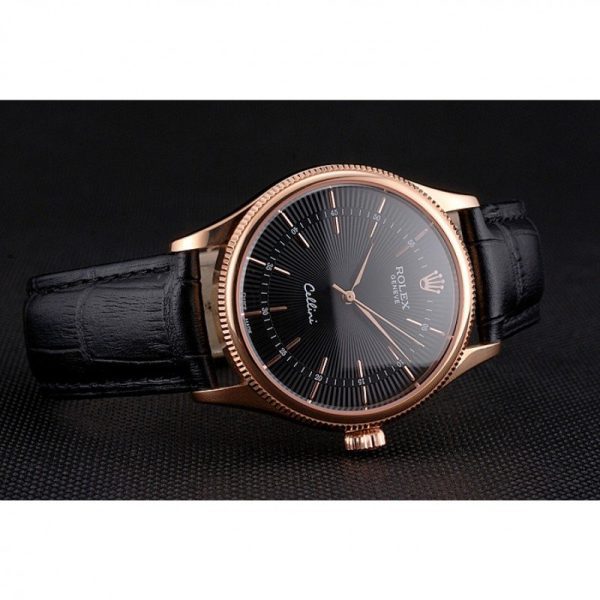 Superclone Rolex Cellini 38mm Black Dial REP016815