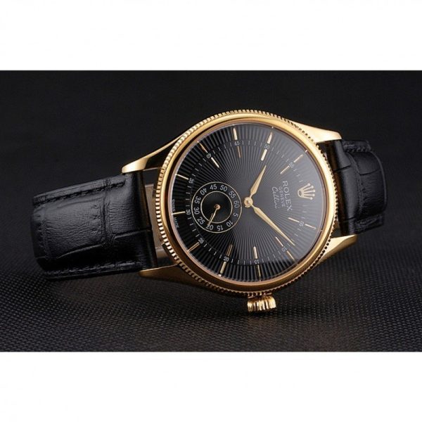 Superclone Rolex Cellini 38mm Black Dial REP016806