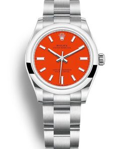 Rolex Oyster Perpetual Lady 31mm Coral Red Dial 277200