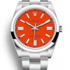 Rolex Oyster Perpetual Lady 36mm Coral Red Dial 126000