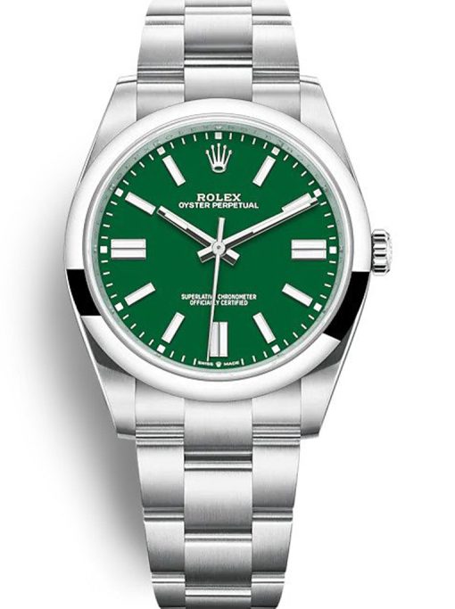 Rolex Oyster Perpetual 41mm Green Dial 124300