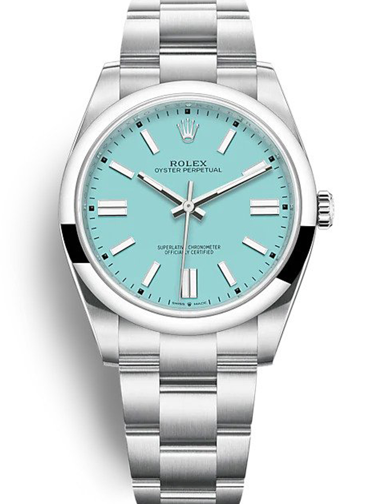 Rolex Oyster Perpetual 41mm Tiffany Blue Dial 124300