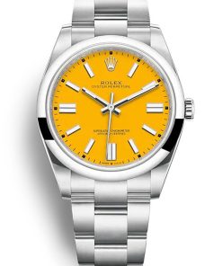 Rolex Oyster Perpetual 41mm Yellow Dial 124300