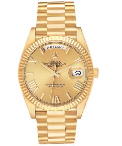 Superclone Rolex Day-Date 40 mm Roman Champagne Dial 228238