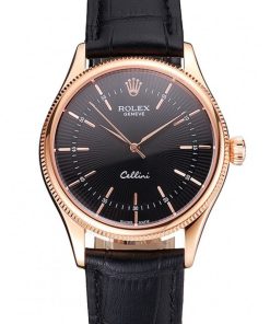 Superclone Rolex Cellini 38mm Black Dial REP016815