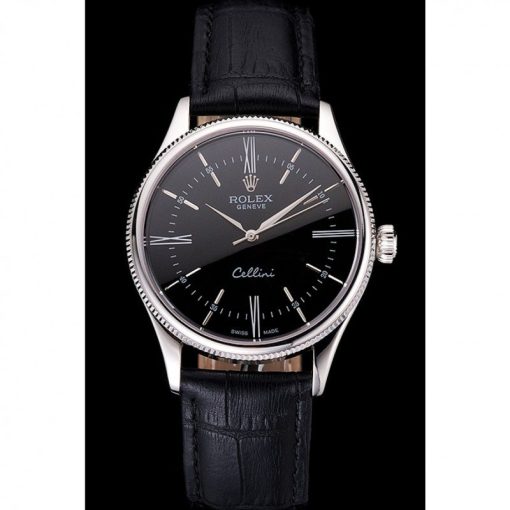 Superclone Rolex Cellini 38mm Black Dial REP016804 - Image 2